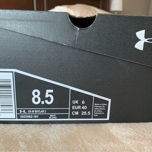 Women’s Under Armour Grey and White Athletic Shoes NIB